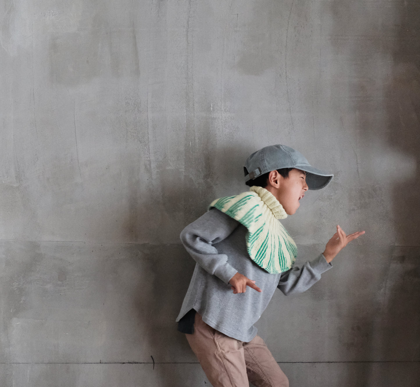 Sunny Poncho 糸セット - Periwinkle x Marigold