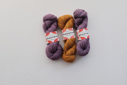 Sunny Poncho 糸セット - Periwinkle x Marigold