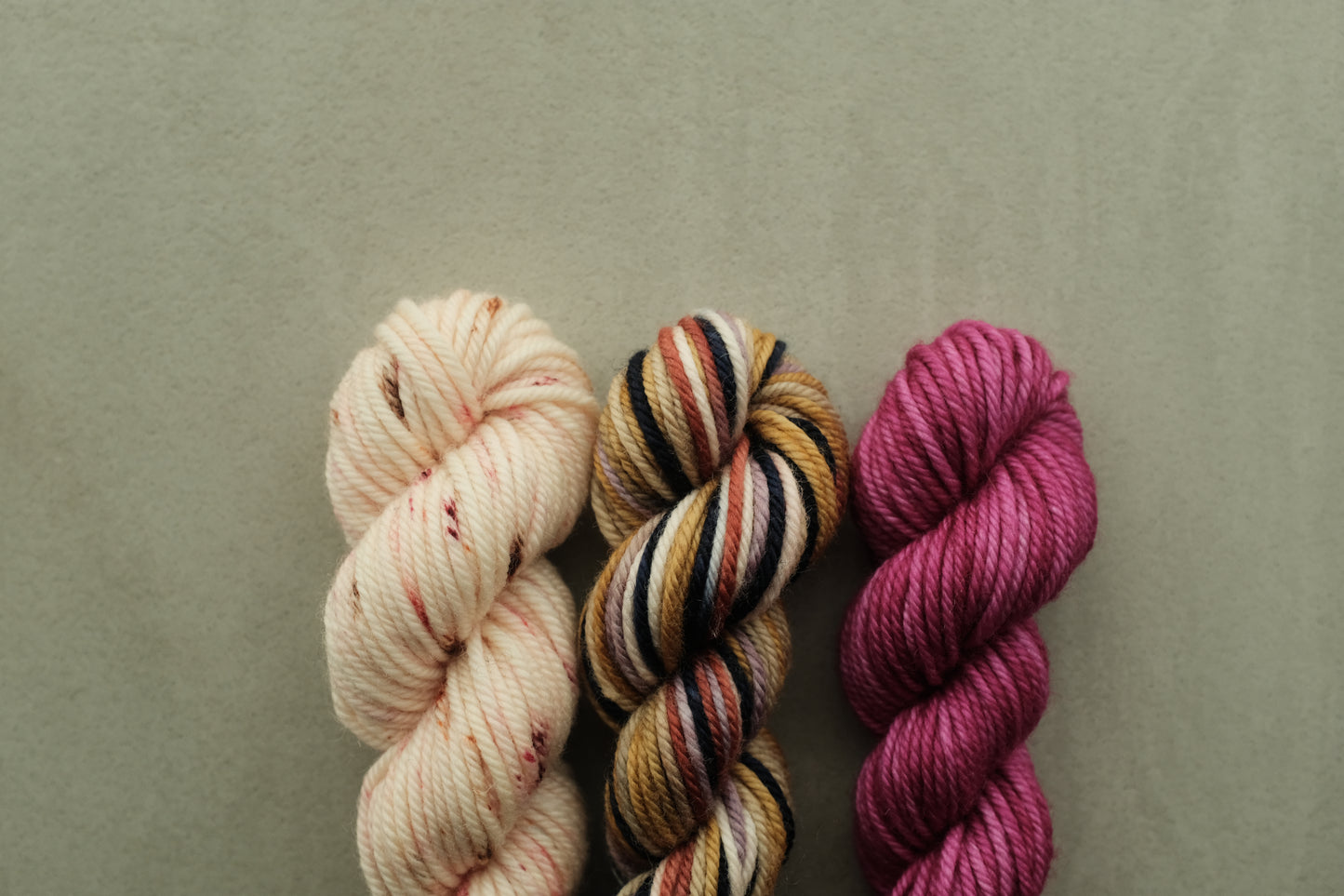 RWS Merino Wool 20g 3かせセット - Fuchsia, Dusty Rose Confetti...