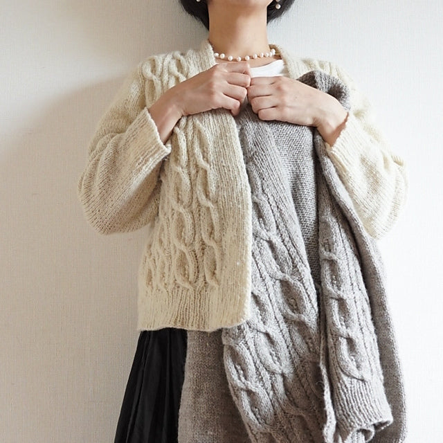 羊ノ糸で編む Calla Lily Cardigan by Tomoshi ts