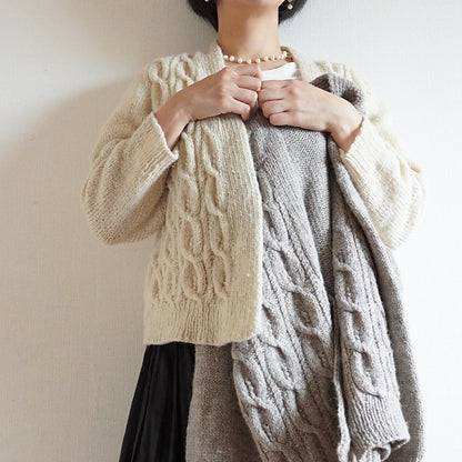 羊ノ糸で編む Calla Lily Cardigan by Tomoshi ts