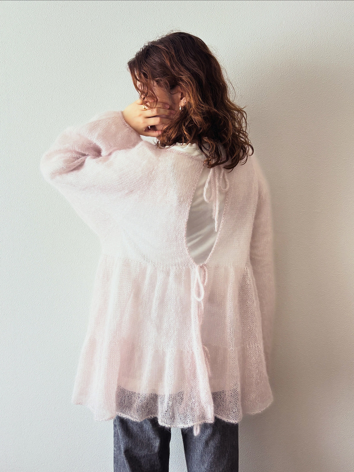 [受注販売] 糸セット Pearl Mohair で編む Foggy Mountain Blouse by Kukiko Inoue