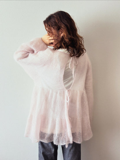 [受注販売] 糸セット Pearl Mohair で編む Foggy Mountain Blouse by Kukiko Inoue