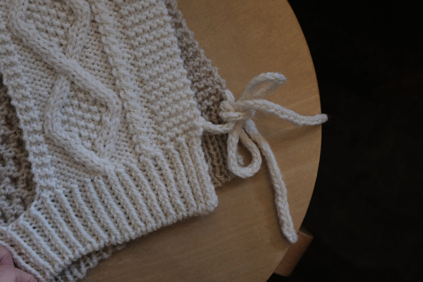 羊ノ糸で編む ARAN VEST by tiny C knit