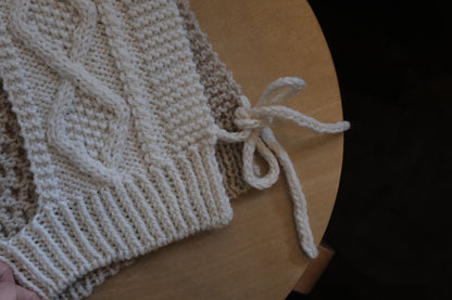 羊ノ糸で編む ARAN VEST by tiny C knit