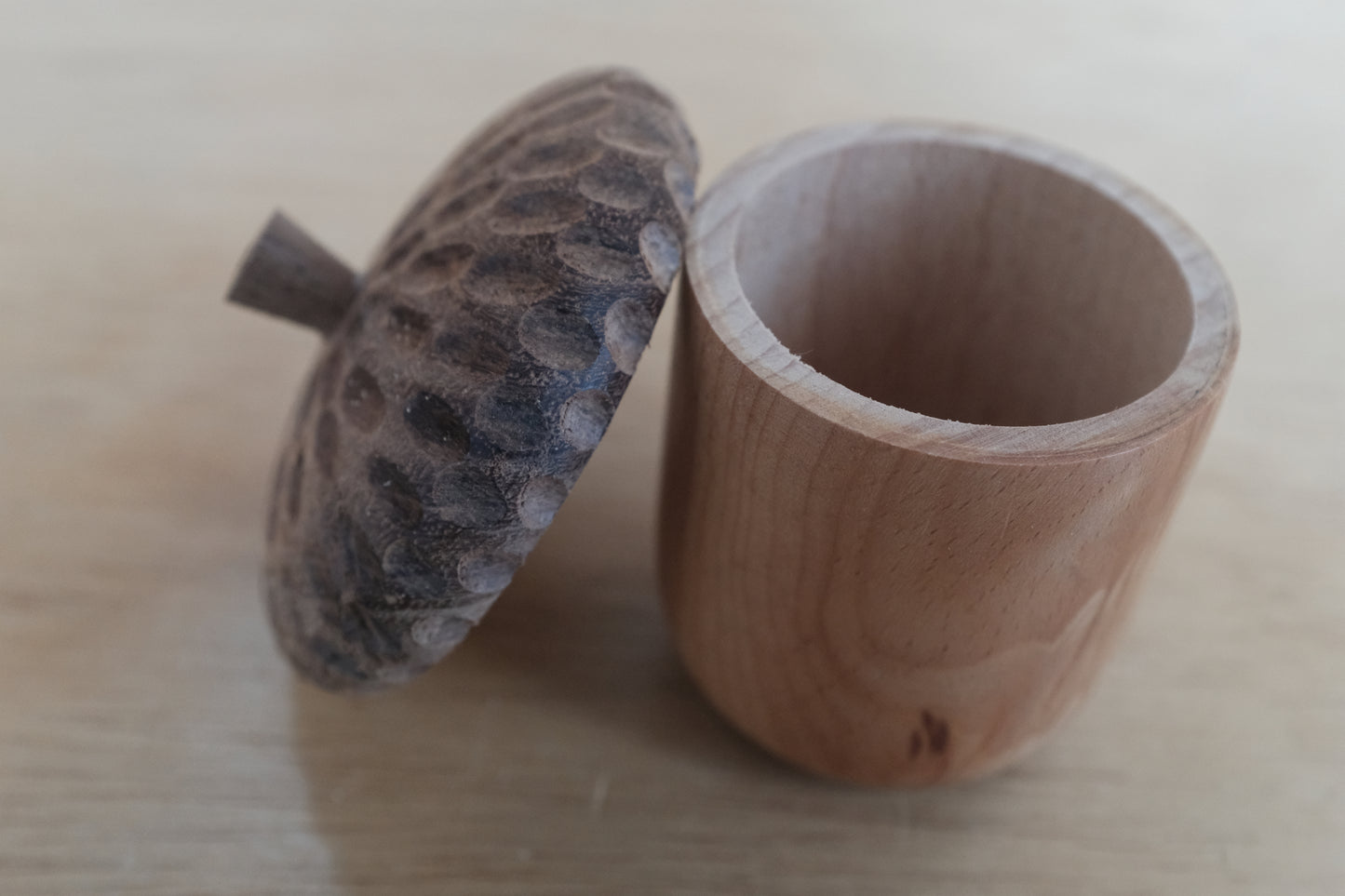 Stitch Marker Holding Acorn