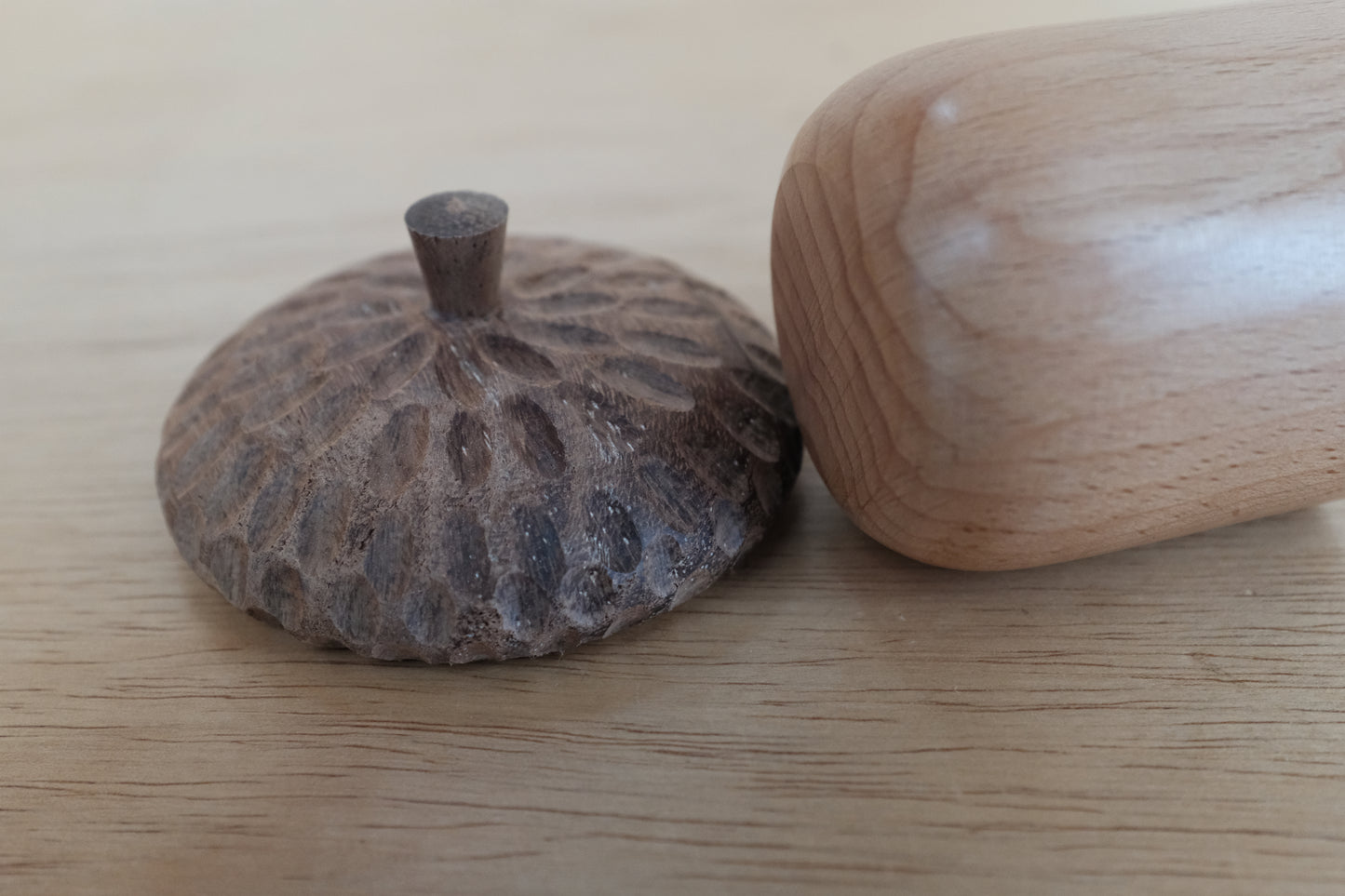 Stitch Marker Holding Acorn