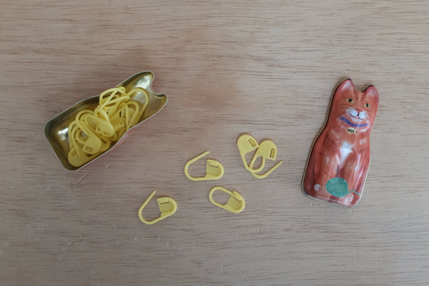 Orange Cat Tin - Stitch Markers