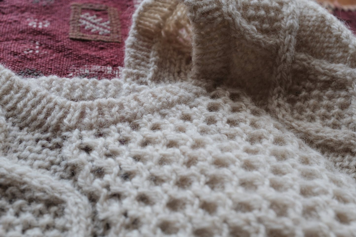 羊ノ糸で編む ARAN VEST by tiny C knit