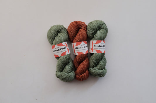 Sunny Poncho 糸セット - Jadeite x Terra