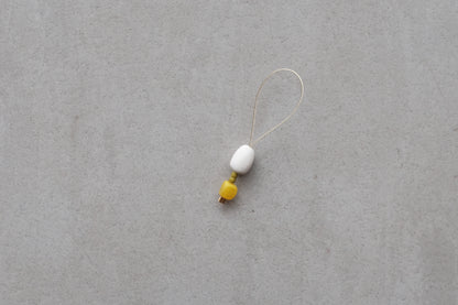 Stitch Marker  - one of a kind pink / yellow / orange