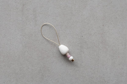 Stitch Marker  - one of a kind pink / yellow / orange