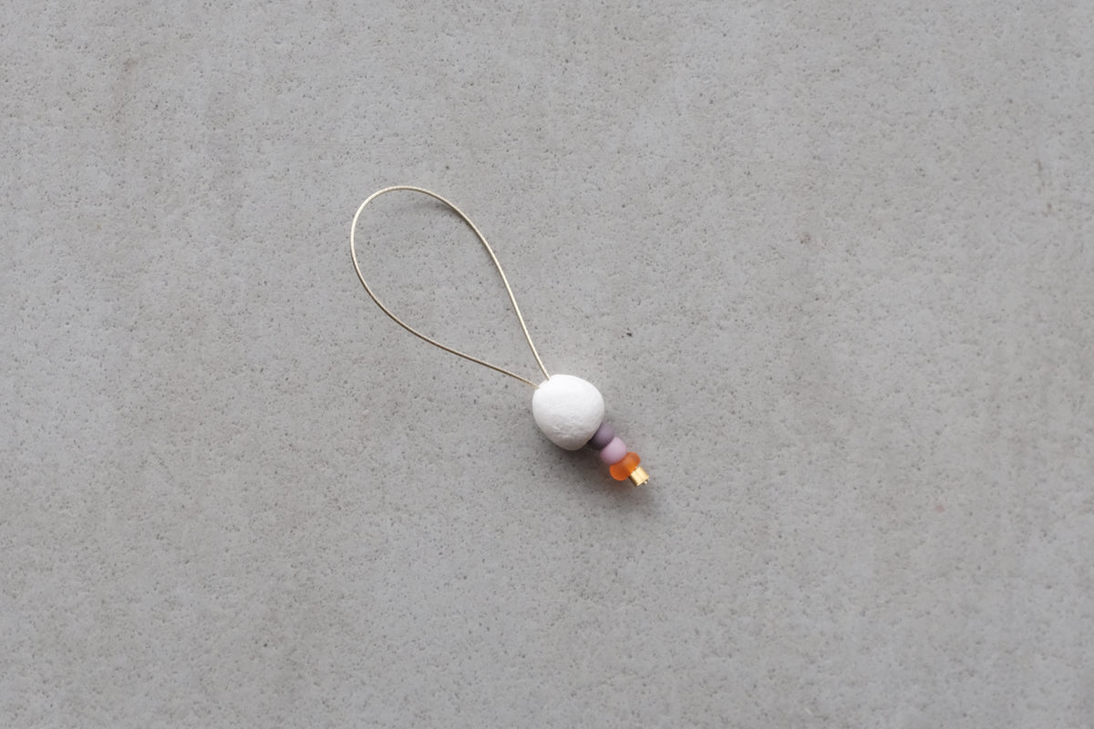 Stitch Marker  - one of a kind pink / yellow / orange