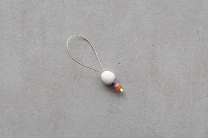 Stitch Marker  - one of a kind pink / yellow / orange