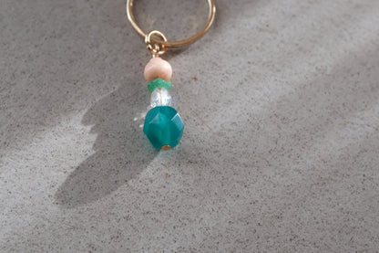 Stitch Marker  - Emerald crystal