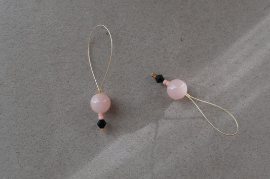 Stitch Marker  - Pink jadeit