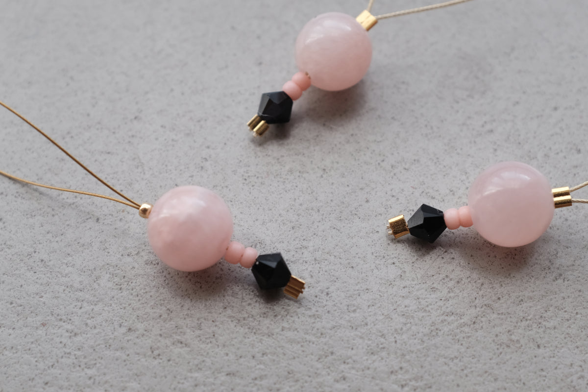 Stitch Marker  - Pink jadeit