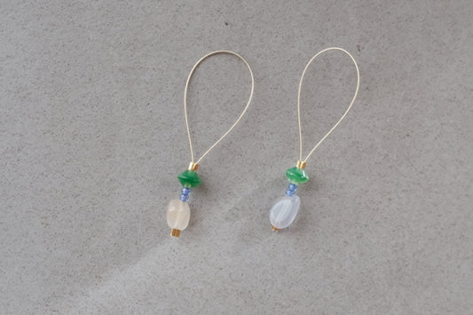 Stitch Marker  - White stone