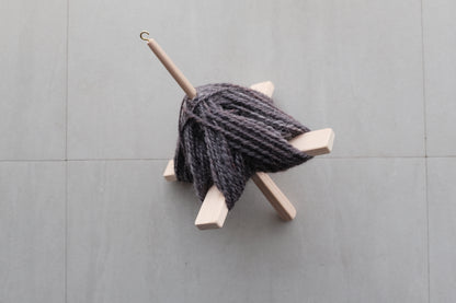 多摩産ヒノキのターキッシュスピンドル＋羊毛25gセット