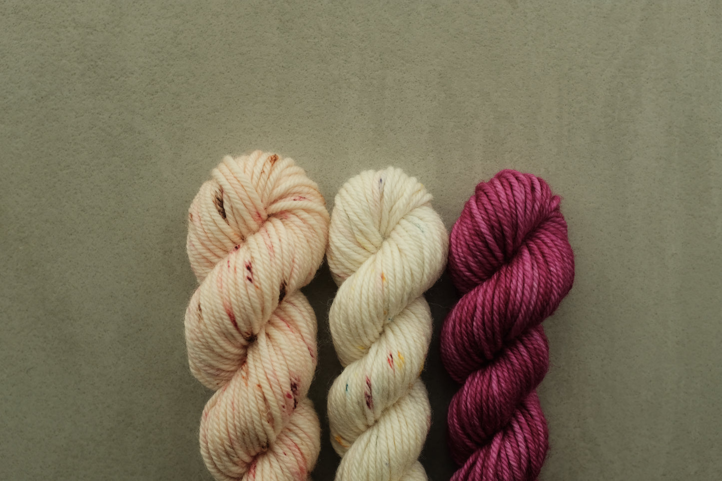 RWS Merino Wool 20g 3かせセット - Fuchsia, Dusty Rose Confetti...