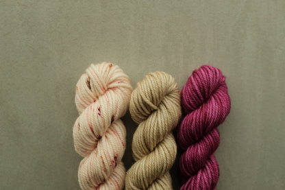 RWS Merino Wool 20g 3かせセット - Fuchsia, Dusty Rose Confetti...