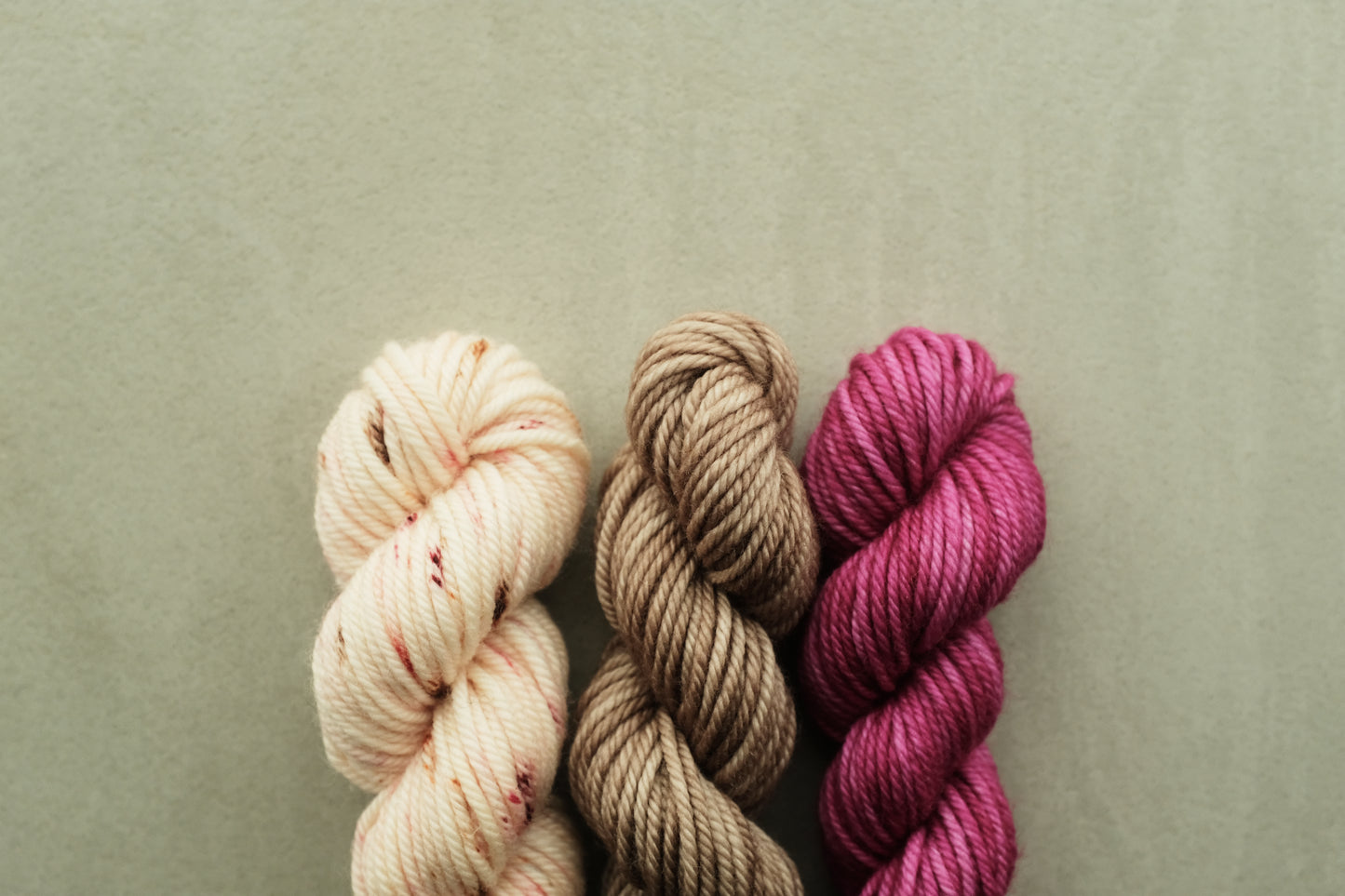 RWS Merino Wool 20g 3かせセット - Fuchsia, Dusty Rose Confetti...