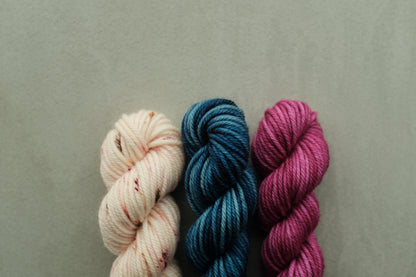RWS Merino Wool 20g 3かせセット - Fuchsia, Dusty Rose Confetti...