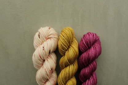 RWS Merino Wool 20g 3かせセット - Fuchsia, Dusty Rose Confetti...