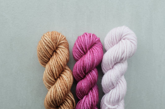 RWS Merino Wool 20g 3かせセット - Lilac, Rose Gold...