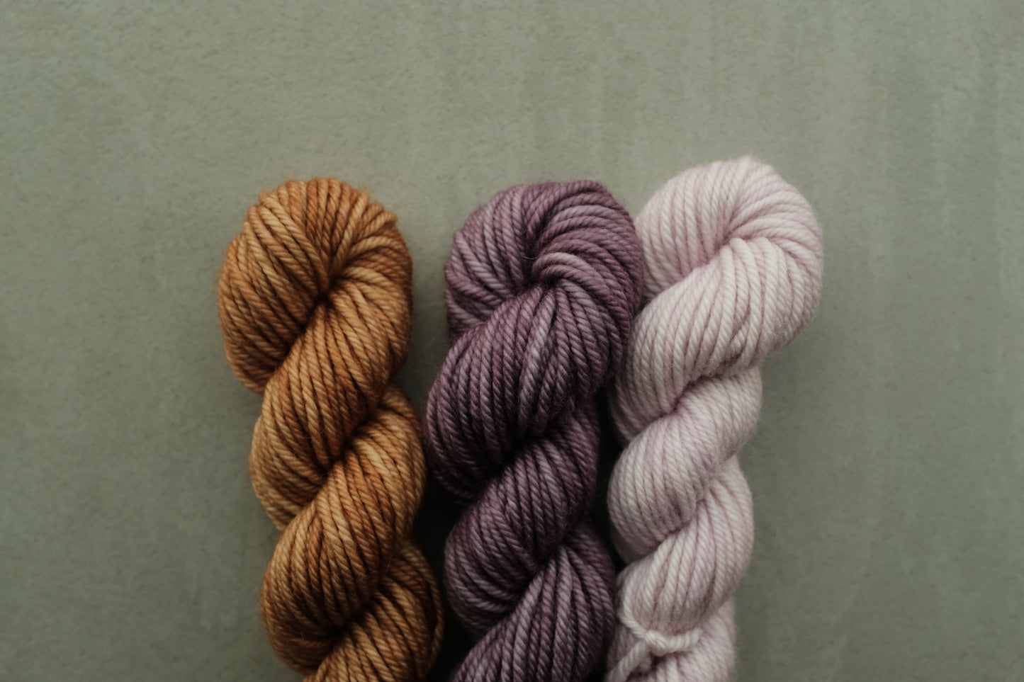 RWS Merino Wool 20g 3かせセット - Lilac, Rose Gold...