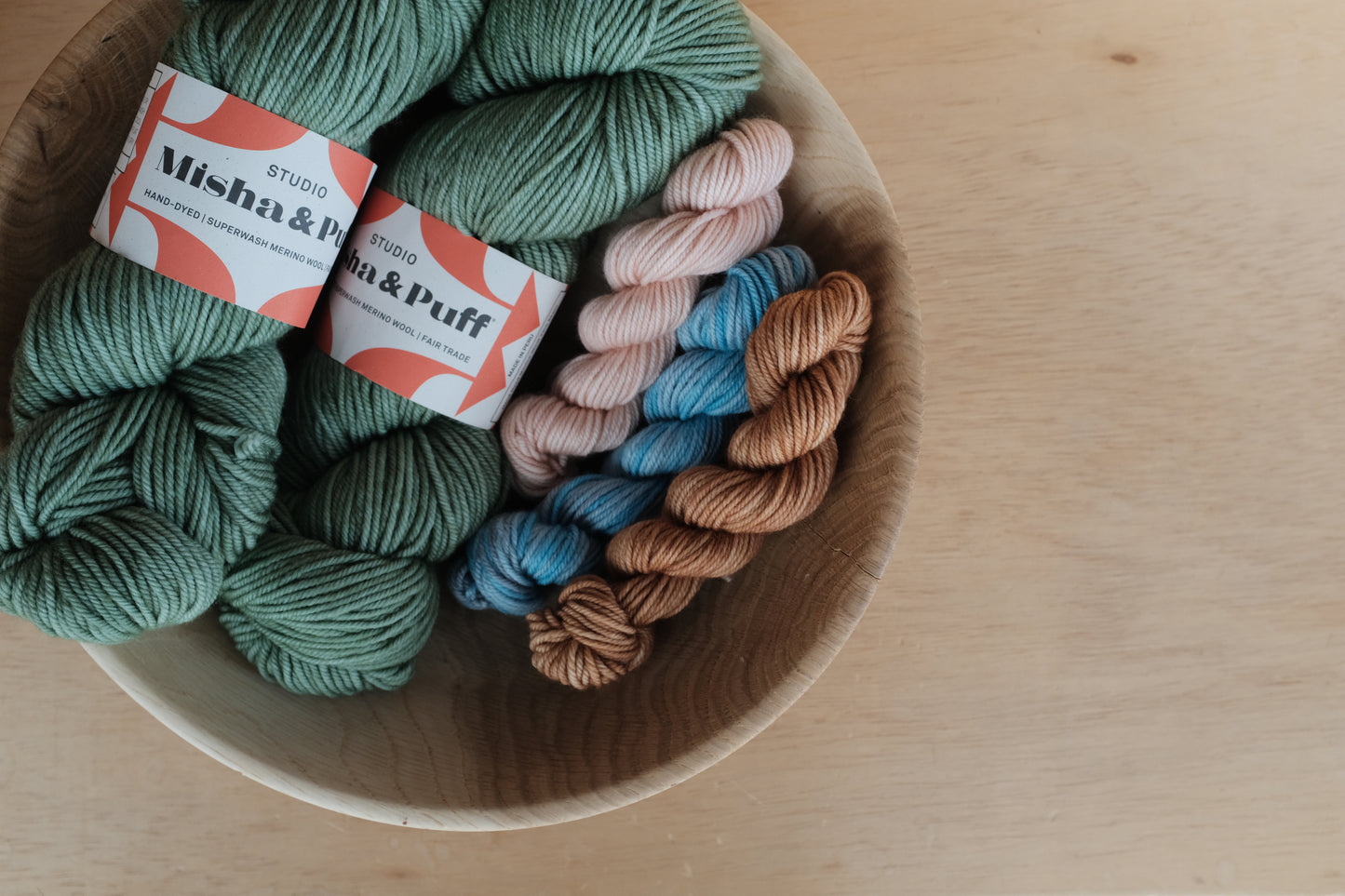 Laurel Vest 糸セット - Jadeite, Rose Gold, Faded Rose, Lake