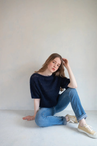 Pearl Mohair で編む INÈS BLOUSE キット