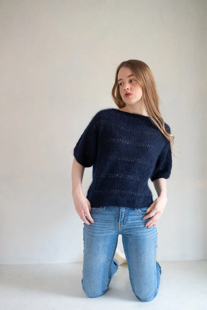 Pearl Mohair で編む INÈS BLOUSE キット