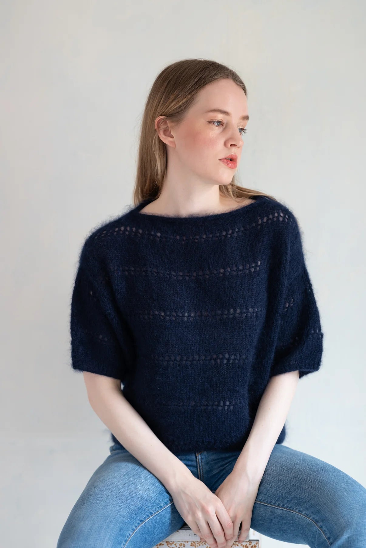Pearl Mohair で編む INÈS BLOUSE キット