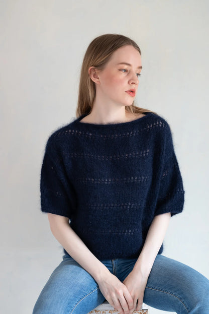 Pearl Mohair で編む INÈS BLOUSE キット