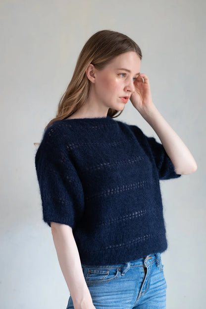 Pearl Mohair で編む INÈS BLOUSE キット